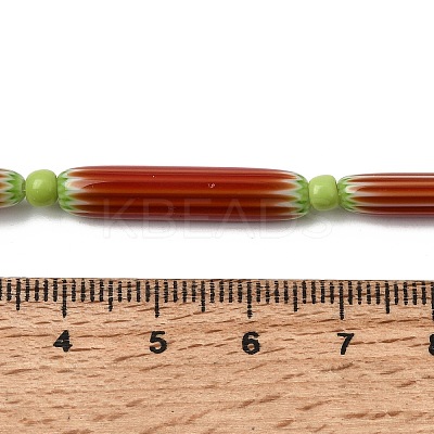 Handmade Lampwork Chevron Beads LAMP-Z019-01-06-1
