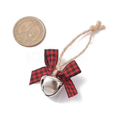 Iron Bell Pendant Decoration HJEW-JM02248-03-1