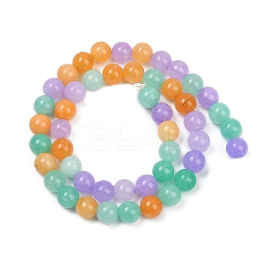 Natural Dyed White Jade Beads Strands X-G-NH0045-01A-1