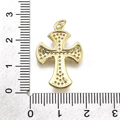 Brass Micro Pave Cubic Zirconia Pendants KK-Z100-38G-04-1