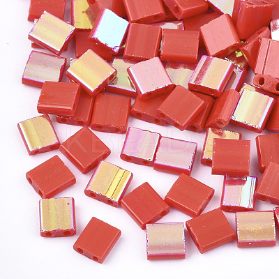 Electroplate Opaque Glass Seed Beads SEED-S023-18C-02A-1