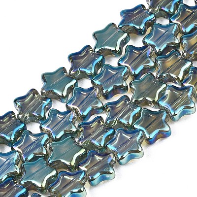 Electroplate Glass Beads Strand EGLA-S188-17-B01-1