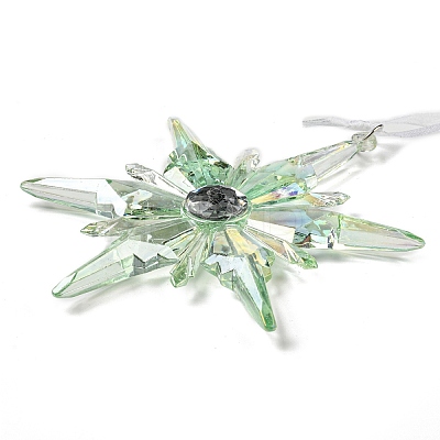 Christmas Transparent Plastic Pendant Decoration HJEW-G022-01C-1