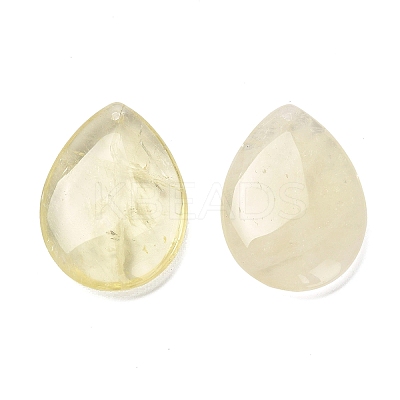 Natural Lemon Jade Pendants G-Z088-02B-1