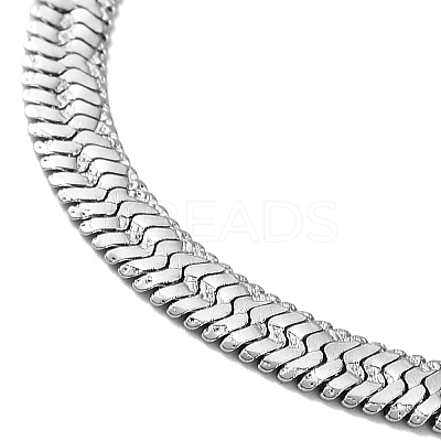 Non-Tarnish 304 Stainless Steel Herringbone Chain Necklaces NJEW-P282-02P-1