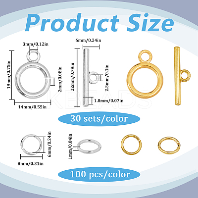 60Pcs 2 Colors Tibetan Style Alloy Toggle Clasps FIND-SP0001-24-1