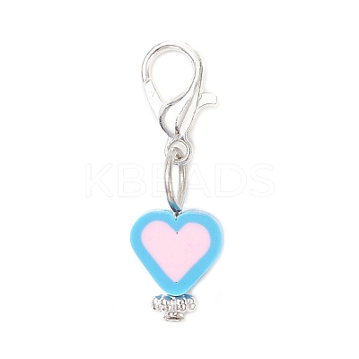 Polymer Clay Pendant Decorations HJEW-JM03949-1