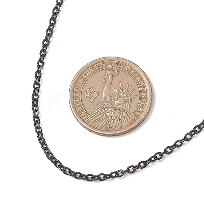 2.5MM 304 Stainless Steel Textured Cable Chain Necklaces for Women Men NJEW-JN05819-01-1