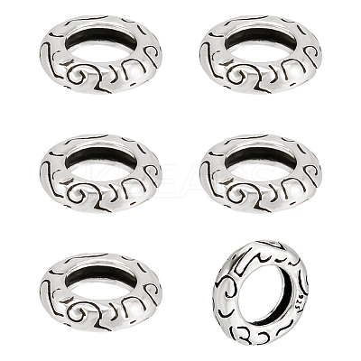 6Pcs 925 Sterling Silver European Beads STER-PH0004-79-1