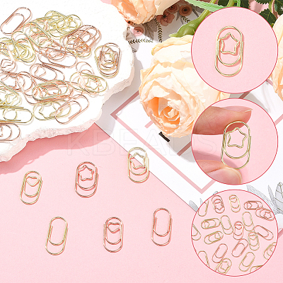120Pcs 6 Styles Oval Iron Paper Clips AJEW-SP0003-02-1