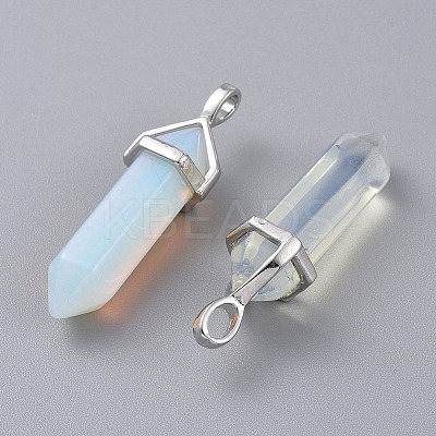 Opalite Double Terminated Pointed Pendants LS-G-XCP0001-38-1