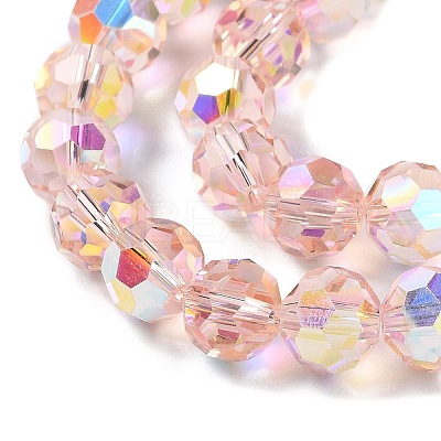 Electroplate Glass Beads Strands GLAA-Q099-E01-07-1