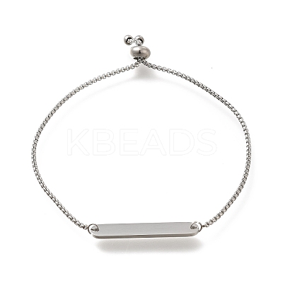Non-Tarnish 304 Stainless Steel Box Chain Slider Bracelets BJEW-M233-03P-1