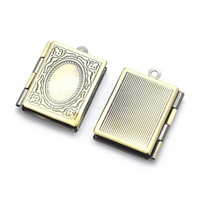 Brass Locket Pendants KK-F717-39AB-NR-1