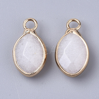 Natural White Jade Pendants G-S359-014E-1