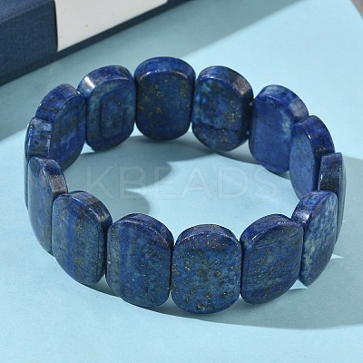 Natural Lapis Lazuli Beads Stretch Bracelets for Women Men BJEW-I323-02C-1