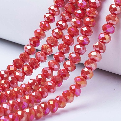 Electroplate Glass Beads Strands LS-EGLA-A044-P4mm-B22-1