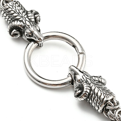 304 Stainless Steel Byzantine Chain Necklaces NJEW-D046-05AS-1