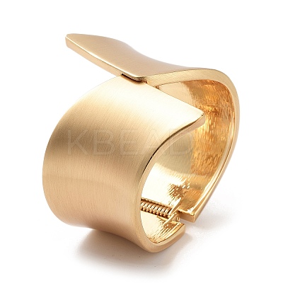 Alloy Wide Hinged Bangles BJEW-C058-02A-G-1
