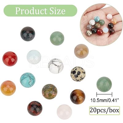 Natural & Synthetic Gemstone Round Beads G-NB0003-86B-1