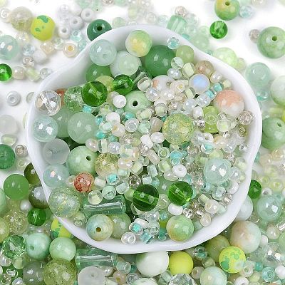 DIY Lampwork Beads & Glass Seed Beds Jewelry Making Findings Kits SEED-K010-01G-1