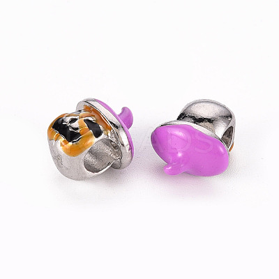 Autumn Theme Alloy Enamel European Beads MPDL-N040-005-RS-1