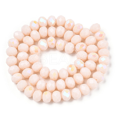 Electroplate Opaque Solid Color Glass Beads Strands LS-EGLA-A034-P10mm-L20-1