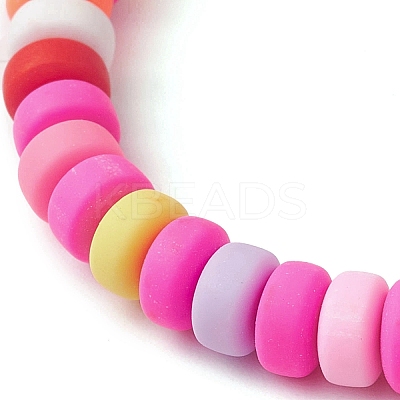 5Pcs 5 Styles Handmade Polymer Clay Beaded Stretch Bracelets BJEW-JB10470-1