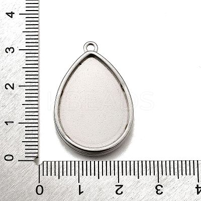 304 Stainless Steel Pendant Cabochon Settings STAS-S181-02P-A-1