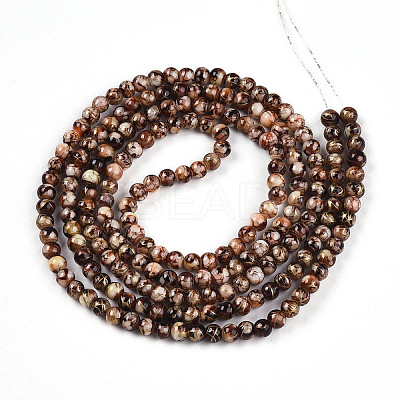 Baking Paint Glass Beads Strands DGLA-N003-4mm-B06-1