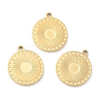 Ion Plating(IP) 316L Surgical Stainless Steel Pendant Cabochon Settings for Enamel STAS-D078-31G-1
