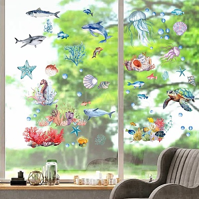 8 Sheets 8 Styles PVC Waterproof Wall Stickers DIY-WH0345-215-1
