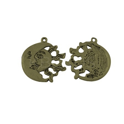 Tibetan Style Alloy Pendants TIBEP-22752-AB-NR-1