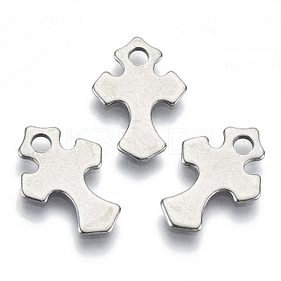 Non-Tarnish 201 Stainless Steel Tiny Cross Charms LS-STAS-R116-090-1