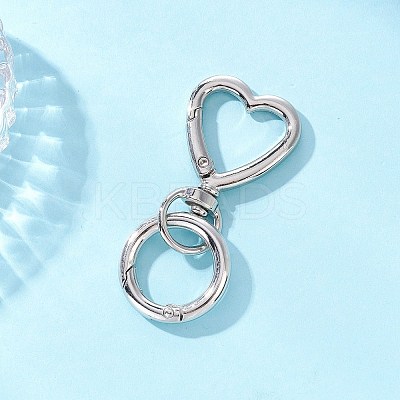 Zinc Alloy Heart Swivel Hook Clasps KEYC-JKC01440-1