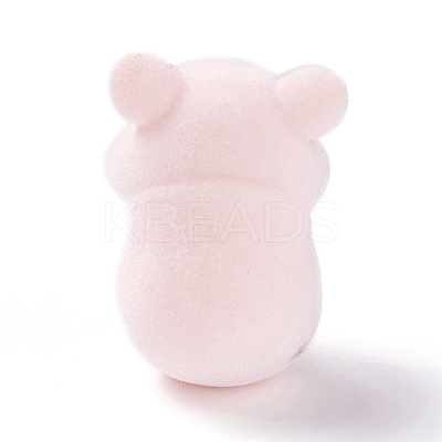 Flocky Resin Miniature Pig Figurines AJEW-Z007-06-1