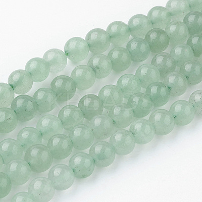 Natural Green Aventurine Bead Strands G-G735-63-8mm-1