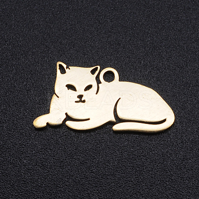 304 Stainless Steel Kitten Pendants LS-A-STAS-N090-JN857-2-1