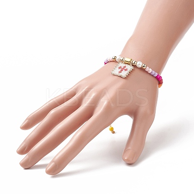 Glass Seed Braided Bead Bracelet BJEW-MZ00025-02-1