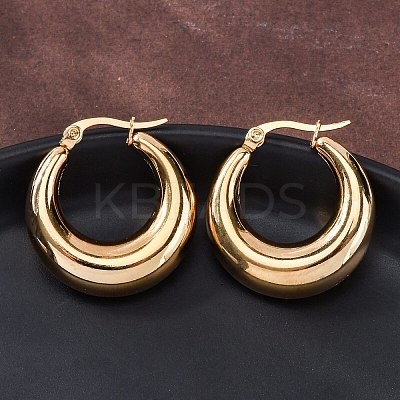 PVD Vacuum Plating 304 Stainless Steel Chunky Hoop Earrings for Women LS-EJEW-F280-06C-G-1