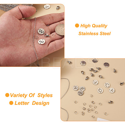 DIY Initial Link Bracelet Making Kit DIY-CF0001-22-1