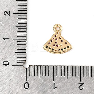 Brass Micro Pave Cubic Zirconia Pendants KK-R219-36B-G-1