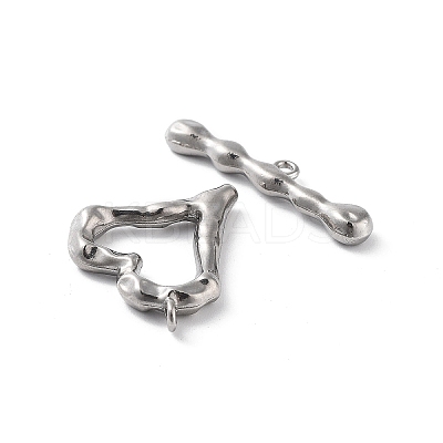Non-Tarnish 304 Stainless Steel Toggle Clasps STAS-A092-08A-P-1
