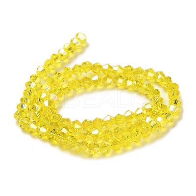 Transparent Electroplate Glass Beads Strands GLAA-F029-2mm-A21-1