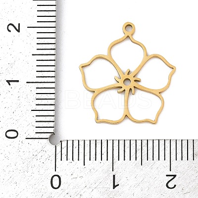 5Pcs 201 Stainless Steel Pendants STAS-K299-03D-G-1