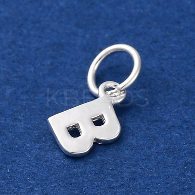 925 Sterling Silver Letter Charms STER-C012-01S-B-1