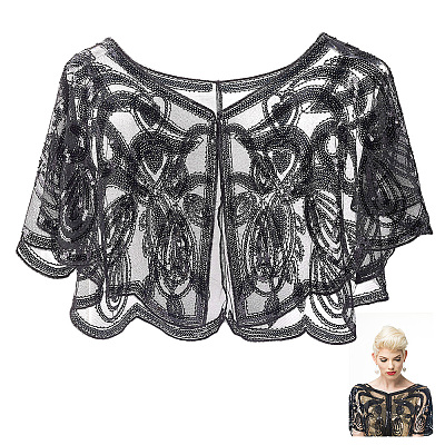 Polyester Women Chiffon Wraps AJEW-WH20070-005B-1