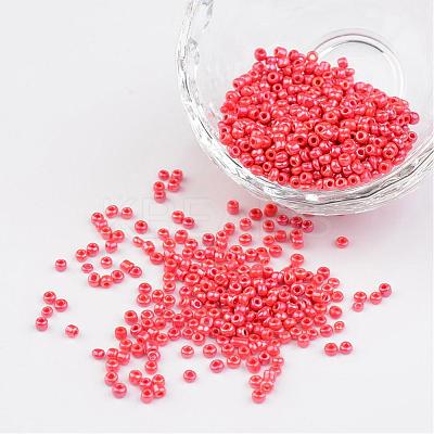 DIY Craft Beads 12/0 Opaque Colors Lustered Round Glass Seed Beads X-SEED-A012-2mm-125-1