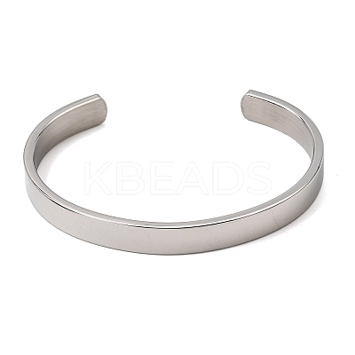 304 Stainless Steel Plain Open Cuff Bangles for Women SA-CBAC920-08P-1