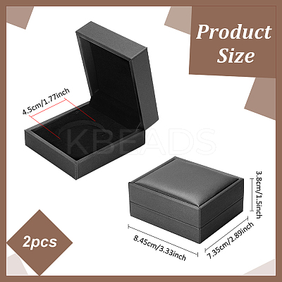 Rectangel PU Imitation Leather Coin Storage Boxes CON-WH0086-102C-01-1